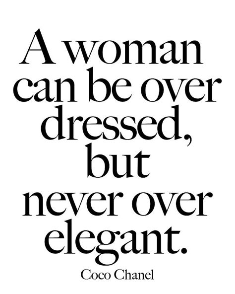 coco chanel overdressed quote